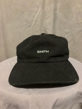 SMITH Black Dad Hat with White Embroidered Logo